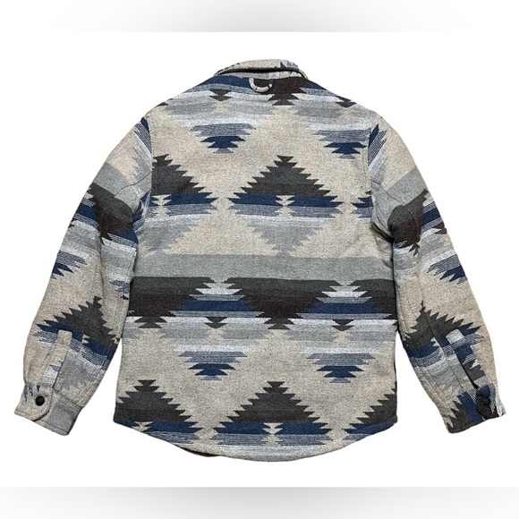 Jachs New York Men’s Aztec Sherpa Lined Button Down Shirt Jacket Shacket Sz S - Picture 2 of 16